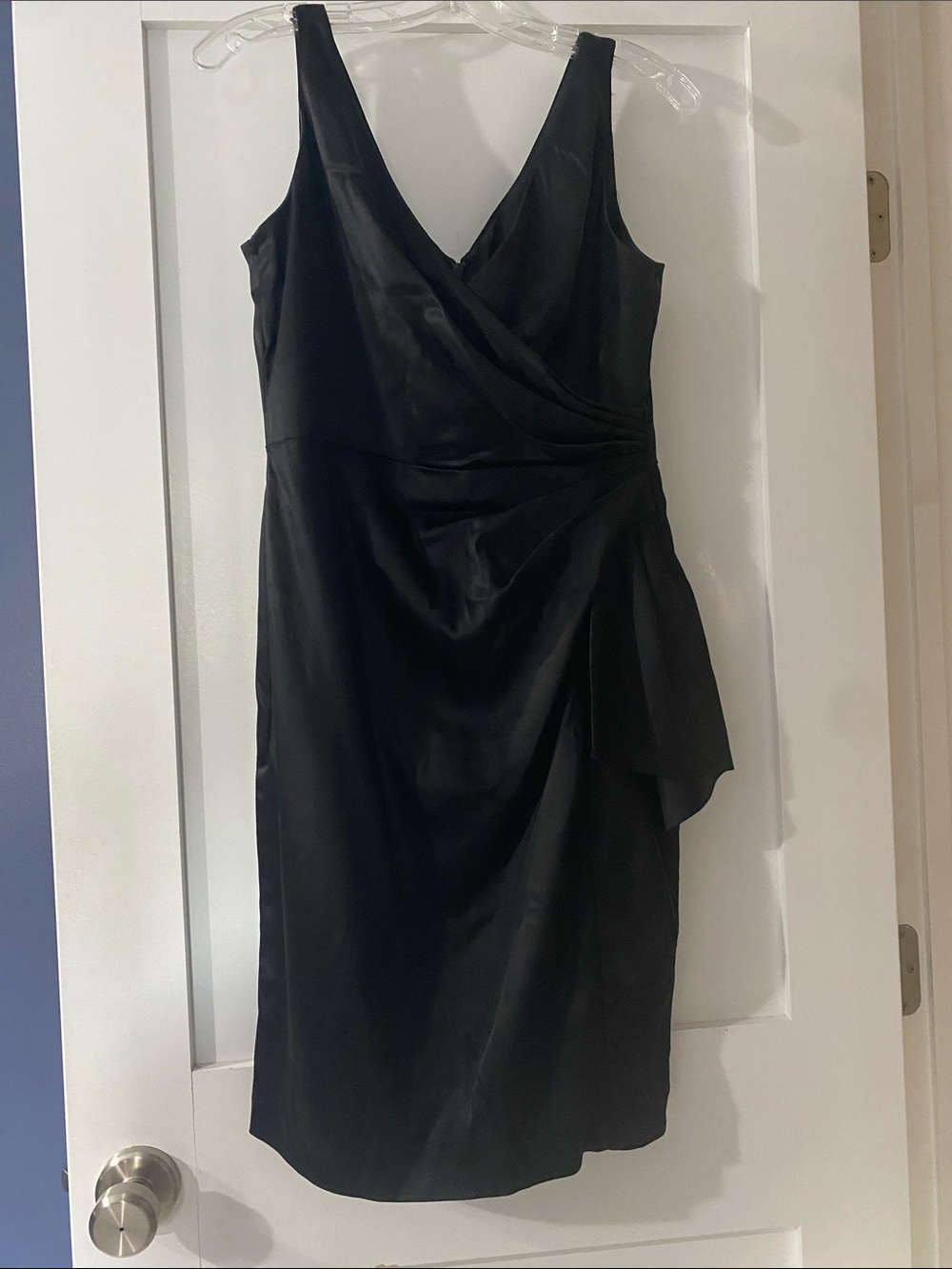 White House Black Market Black Sleeveless V-Neck Dress